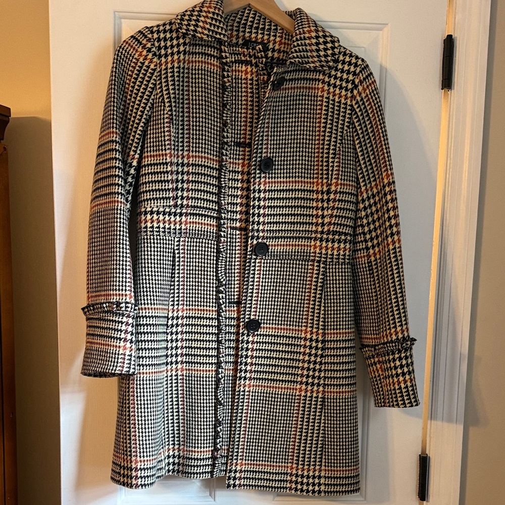 Stylish Houndstooth Women's Coat